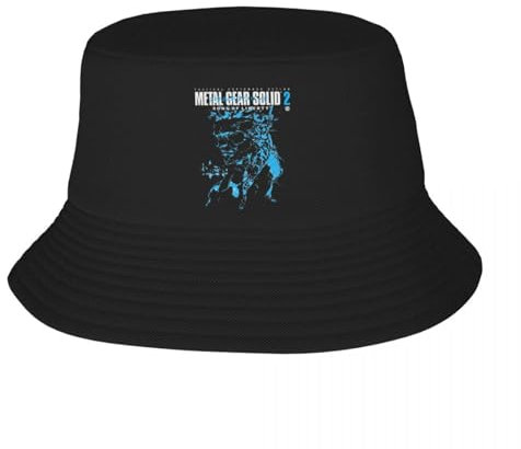 Metall Ausrüstung Solid Snake und Raiden Bucket Hat für Unisex Spiel Gaming Sun Hat Harajuku zum Wandern Angeln Hut Session Hut Outdoor Freizeitgeschenk