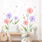 Supzone Wandtattoo Rosa und Lila Löwenzahn Blume Wandaufkleber Pusteblumen Schmetterling Wandsticker Frühlingsblume für Wohnzimmer Schlafzimmer Sofa TV Hintergrund Wanddeko