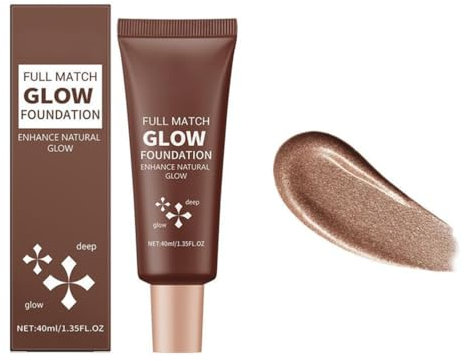 Full Coverage Glow Foundation, leichter Schimmer & natürliche Ausstrahlung für Gesicht & Körper, mittlere bis volle, aufbaubare Deckkraft für makellos strahlende Haut, 40ml