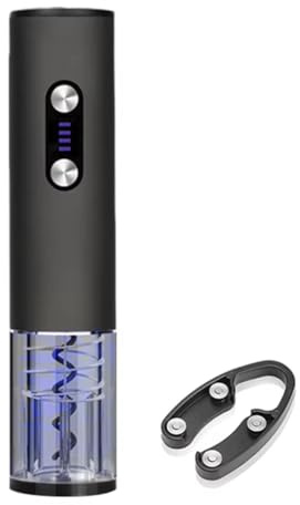 Wzxksoac Rechargeable Electric Wine Opener Set - Automatic Corkscrew with Foil Cutter, Ideal for, Bar, Kitchen Use
