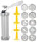 Agmoctz Cookie Biscuit Maker with 10 Decorative Stencil Discs Cake Mold Pastry-Syringe Muffin Dessert Easy Use