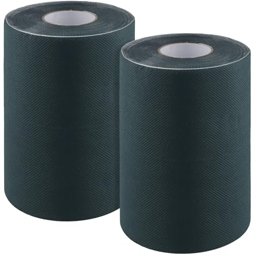 CHUENKUK 2 Rollen Kunstrasen Klebeband 15cm x 10m, Grün Kunstrasen Nahtband, Selbstklebendes Rasenband für den Außenbereich Garten Rasen Teppich
