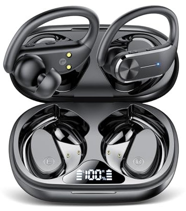 Lekaby Cuffie Bluetooth Sport in-ear senza fili Bluetooth 5.3 con 4 microfono ENC Cancelling