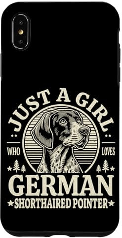 Solo una chica que ama el puntero alemán de pelo corto GSP Retro Carcasa para iPhone XS Max