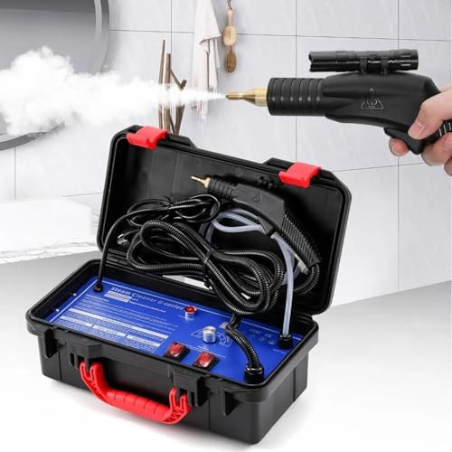 Portable Commercial Steam Cleaner, 3000W High Pressure Steam Cleaning System Hand-held 6Bar Pressurized Steam Cleaner 360 ° Cleaning for Kitchen, Car