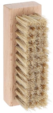 sourcing map Shoe Cleaning Brush 4x1 Beech Wood Pig Bristle Boot Polish Brushes for Leather Shoes Boots Cloth Cleaner, Gray Brown Light Wood