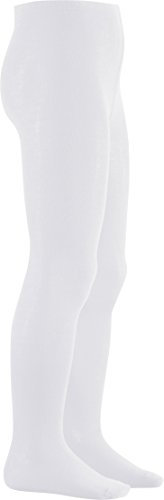 Playshoes Strumpfhose uni Collants Mixte enfant Blanc 74-80