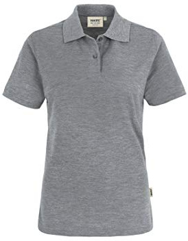 HAKRO Damen Polo-Shirt „Top“ 224 - grau meliert - Größe: S