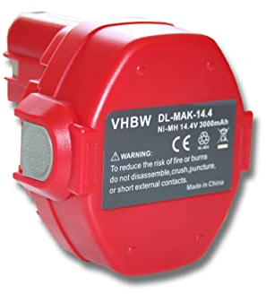 Batterie NI-MH 3000mAh 14.4V Rouge pour MAKITA 6339DWDE etc. remplace 1420, 1422, 1422 192600-1, 1433, 1434, 1435, 1435F, 192600-1, 192699-A etc.
