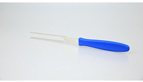 Giesser seit 1776 - Made in Germany - Wurstgabel blau, Basic Blue, Klinge 13 cm, rutschfest, Fleischgabel spülmaschinenfest, rostfrei