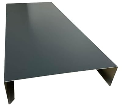 Mauerabdeckung 2 m lang Aluminium farbig 0,8 mm (klein, Anthrazit RAL 7016)