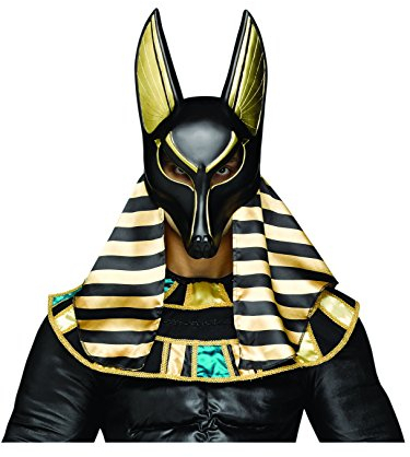 Fun World Herren Anubis Maske, Multi, Erwachsenengröße, Mehrfarbig/Meereswellen (Ocean Tides), Adult Size