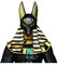 Fun World Herren Anubis Maske, Multi, Erwachsenengröße, Mehrfarbig/Meereswellen (Ocean Tides), Adult Size