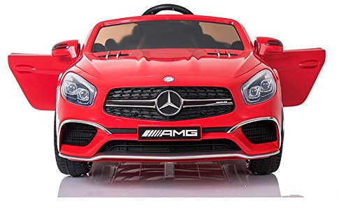 BC Babycoches - Voiture électrique 12V pour Enfant Mercedes SL 65 - Télécommande 2.4Ghz - siège réglable en Simili Cuir, neus EVA, poignée de Transport, SD, MP3, FM. (Rouge)
