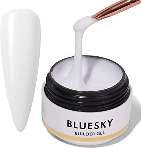 BLUESKY Builder UV-/Gel-Nagellack, 15g Aufbaugel, Nagelverlängerungsgel, Nageldesign (BLUESKY Builder Gel 01 White 15g)
