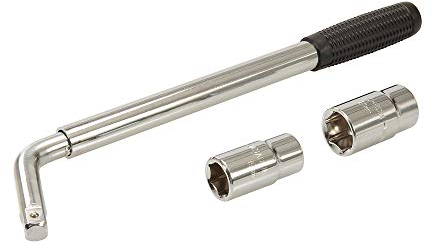 Silverline Teleskop-Radmutternschlüssel, 1,27 cm, 17, 19, 21 und 23 mm (491372)