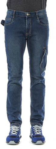 U-Power Jam, Jeans Elasticizzati da Uomo, Design ruggine, Comodo Tessuto di Cotone, Abbigliamento Casual, Multitasche, Pantaloni a Gamba Dritta (Guado Jeans_XL