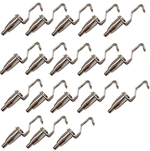 HAN SHENG 18 ganci regolabili in metallo per esposizione di gallerie d'arte per funi metalliche, ganci per appendere quadri per funi metalliche da 1 mm-2 mm