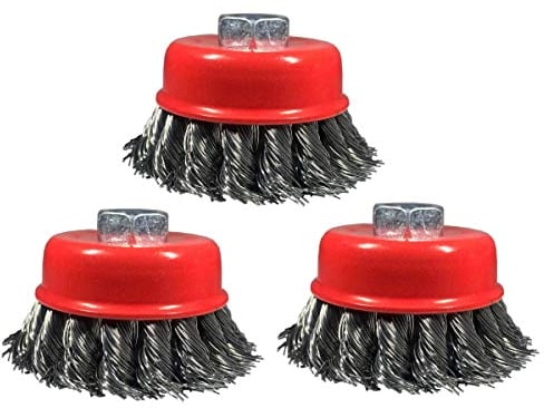 Wire Cup Brush Twist Knot Wire For 115mm Angle Grinders M14 Thread (PACK OF 3)