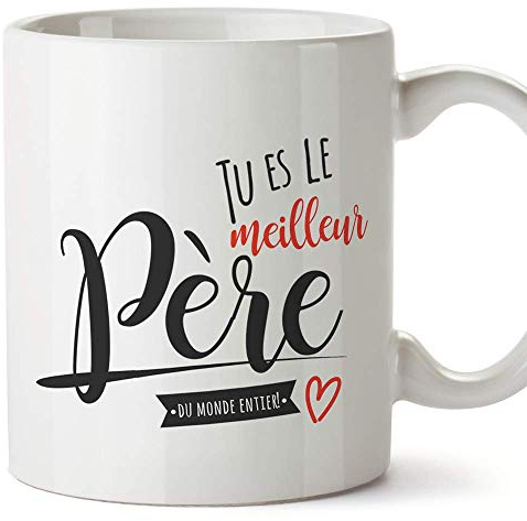 MUGFFINS Taza papa/padres (en francés) Eres el mejor padre del mundo(FR)