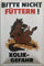 Deko7 Blechschild 30 x 20 cm Warnschild für Pferde - Bitte Nicht füttern - Kolikgefahr