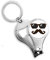 Sunglasses Beard Man Pixel Nail Nipper Ring Key Chain Bottle Opener Clipper