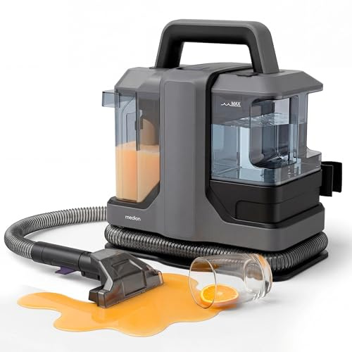 MEDION E10 UC Polsterreiniger Gerät Waschsauger (Nasssauger für Polster Teppiche Autositze, 750 Watt, Frisch und Schmutzwassertank, Fenster-Aufsatz, MD100122)