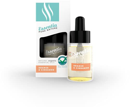 ESSENTIA Olio Essenziale Biologico | 100% Naturale | Certificato Bioagricert (Orange & Cinnamon, 15ml, confezione da 1)