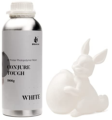 Chitu Systems Conjure Tough Resin 3D-Drucker-Harz Nicht spröde und langlebig,Hohe Zähigkeit Niedrige Schrumpfung 405nm UV-härtende Harz 3D-Drucker (Weiß, 1000g)