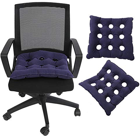 Aufblasbares Dekubitus Kissen, Aufblasbar Orthopädisches Sitzkissen, Hämorrhoiden Sitzkissen,Anti Dekubitus aufblasbarer Luftkissen Rollstuhl Büroauto Luftpolstersitz für Sofas Rollstühle(420mm*420mm)