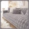 WYJHNLBEDC Sofa/Couch überzug/überwurf, Sofa überwurfdecke, Warmer Super Weicher Plush Sofabezug für Sofa L Form/U Form/Ecksofa 3/2/1 Sitzer, Sofaschutz Hund Kratzschutz Katze Grau
