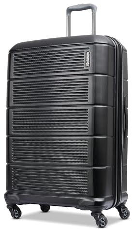 American Tourister Stratum XLT 2.0 Erweiterbares Hardside Gepäck mit Spinner Rädern, Schwarz (Jet Black), 28 Spinner, Stratum XLT 2.0 erweiterbares Hartschalengepäck mit Spinnrollen