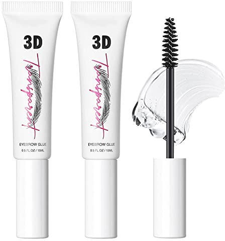 2Pcs Augenbrauen Einstellungs Gel Kit Professional 4D Clear Eyebrow Lifting Styling Brow Gel Long Lasting Eyebrow Wax Balm Pomade Eyebrow Makeup