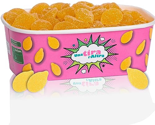 Silagum Una Tira l'Altra, Multipack 6 vaschette da 450g, Caramelle gommose, Gusto Zenzero e Limone, Ingredienti naturali, Ideali per feste di compleanno, Made in Italy