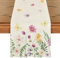 Artoid Mode Blumen Schmetterling Frühling Tischläufer, Saisonnal Sommer Küche Tisch Dekoration Drinnen Urlaub Party Dekor 40x100 cm