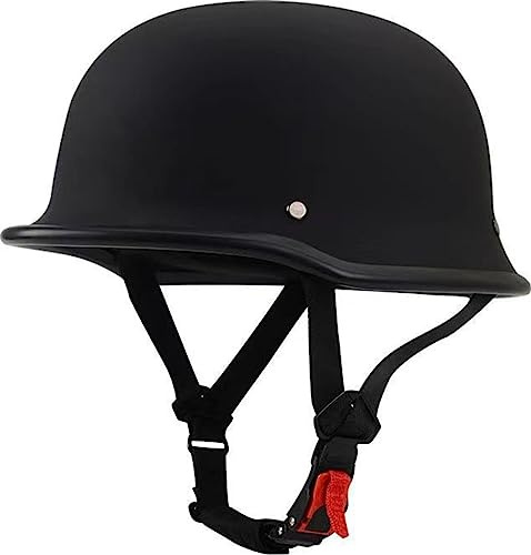 Casque De Moto Demi-Coque Casque Rétro Jet avec Doublure Amovible pour Adulte Homme Femme Moto Scooter Scooter Casque Demi-Casque Approuvé Dot/ECE 4,XXXL(65-66CM)