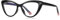 kachawoo Blaues Licht Blocking Gläser für Frauen Cat Eye Gläser Rahmen TR90 Rahmen Brillen Mode (black with clear)