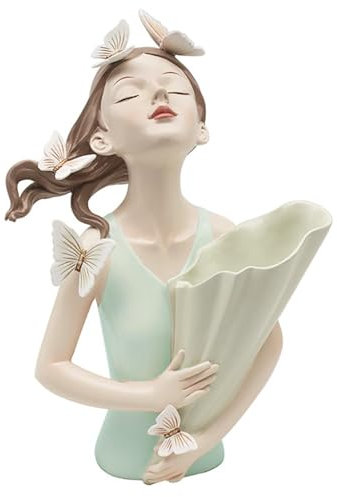 The Leonardo Collection L & P Home & Gifts Figurine Papillon Chic Vase Vert 32 cm Taille Unique