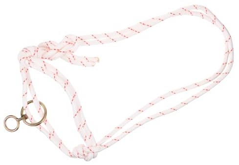 Supvox Bullenzaum Schafhalter Strickhalfter Zugseil Für Vieh Lama Halfter Trainingshalfter Halsband Für Rinder Ziegenhalfter Traktionshalfter Für Rinder Nylon Lieferungen Weiß Tragbar