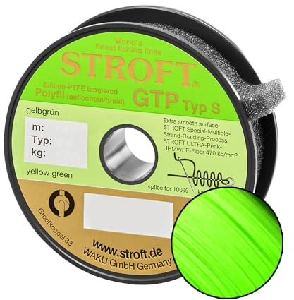 Stroft GTP Typ S Geflochtene Angelschnur 200m Gelbgrün S6-0,280mm-16kg