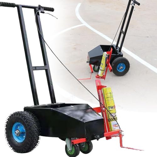 TEmkin Markierungsmaschine für Spielfeldlinien, handgeführt und verschiebbar, Markierungsmaschine für Parkplatzlinien, Markierung von Parkplätzen und Böden, Applikator für Fahrbahnmarkier