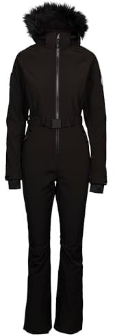DLX Damen Valene Overall, Black, XXS