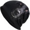 FJQWKLF Schwarze Labrador-Mütze für Unisex und Erwachsene, modische Strickmütze, lässige warme Mütze, Bedruckte Totenkopfmütze