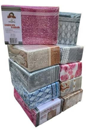 Alfionapoli Completo Lenzuola in Pile, Vari Colori e Fantasie (Matrimoniale)