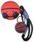 GULVQYF Custodia per auricolari AirPods 4 per ragazzi e uomini, divertente design creativo basket cover in silicone con portachiavi sferico per AirPods 4a generazione arancione