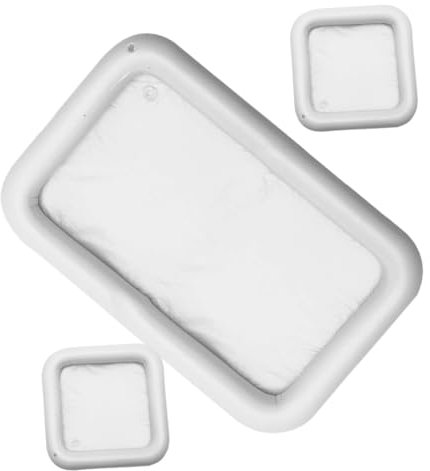 OFFSCH 3piezas Barras Inflables para Servir Hielo Porta Bebidas Bandeja Flotante para Bufé