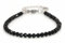 Echtes Schwarzer Turmalin Edelstein Armband mit facettierten 4mm Perlen - Länge verstellbar - Heilstein Schutzstein Edelsteinarmband Glücksbringer Talisman Geschenk (Schw. Turm., 16-21CM S)