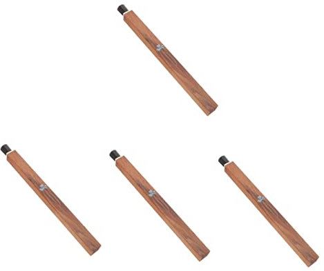Warmhm 4 Stück Weihrauch Behälter holzdeko herrenduft duftbox Wachs schmilzt Rückfluss-Räucherkegel Brenner duftstäbchen praktische Räucherröhrchen filigrane Räucherstäbchenhalter hölzern