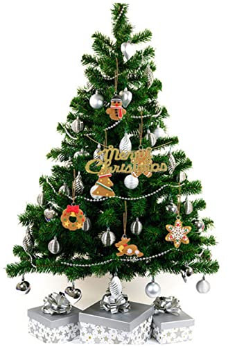 IMIKEYA Christmas Tree Decoration Set 10pcs Gold Glitter Letter Cards for Xmas Home Party Decorations