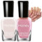 2PCS Peel Off Nail Polish Set - Quick Dry Varnish In White & Pink for French Tip Manicures - No Cure Needed, Classic Large Volume For DIY Nail Art At Home